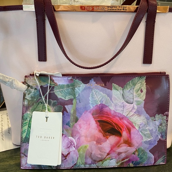 Ted Baker London Ariel Crosshatch Shopper w/ Pouch - Picture 6 of 6